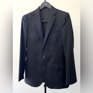 J Crew Ludlow Black Slim Fit Wool Suit